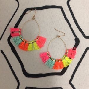 Bright Neon Tassel Earrings